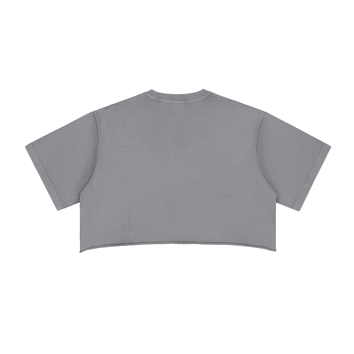 Loved Olde English Snow Washed Raw Edge Crop Top