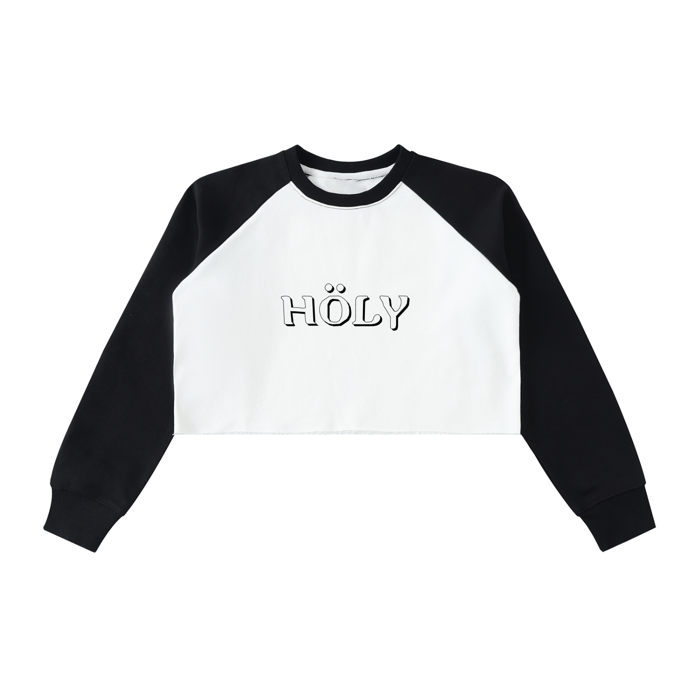 Holy Raw-Hem Crop Raglan