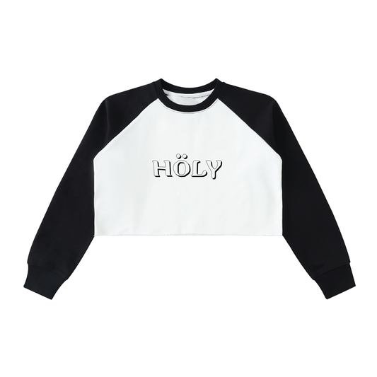 Holy Raw-Hem Crop Raglan