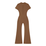 Loved Flared Quarter-Zip Jumpsuit