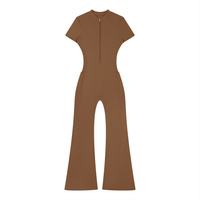 Loved Flared Quarter-Zip Jumpsuit