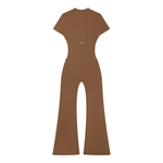 Loved Flared Quarter-Zip Jumpsuit