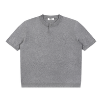 Loved Cotton Knit Short Sleeve Henley
