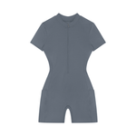 Loved Quarter-Zip Short Sleeve Romper