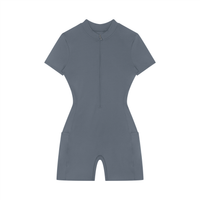 Loved Quarter-Zip Short Sleeve Romper