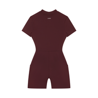 Loved Quarter-Zip Short Sleeve Romper