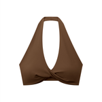 Loved Pleated Halter Sports Bra
