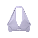 Loved Pleated Halter Sports Bra
