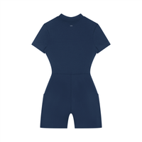 Loved Quarter-Zip Short Sleeve Romper