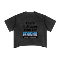 ‘Time For Love’ Raw Edge Snow Washed Boxy T-Shirt