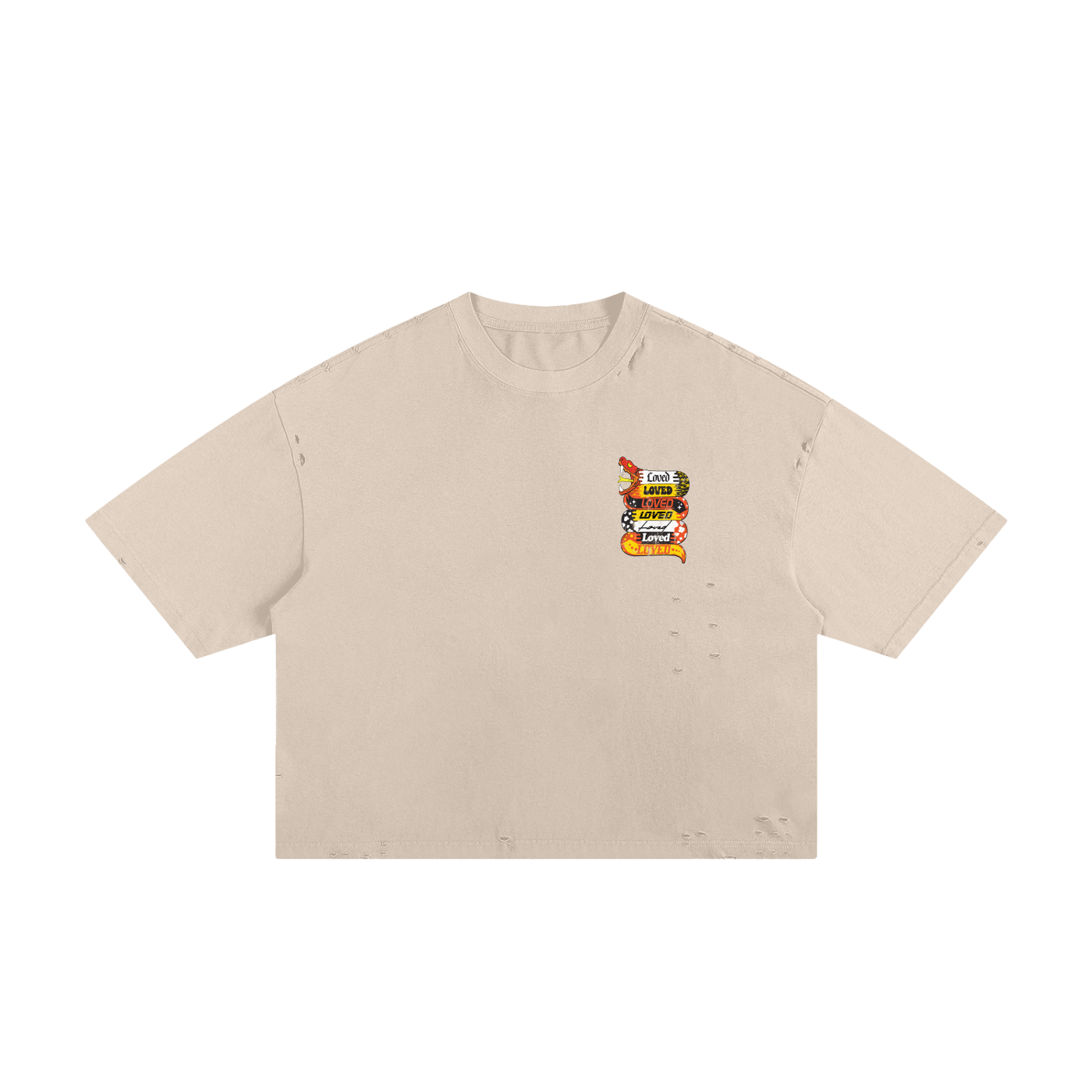 Crush The Serpent Frayed Boxy Tee