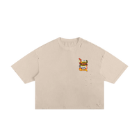 ‘Crush The Serpent’ Frayed Boxy Tee