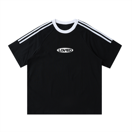 Loved Performance Contrast Tape Cotton Tee