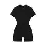 Loved Quarter-Zip Short Sleeve Romper