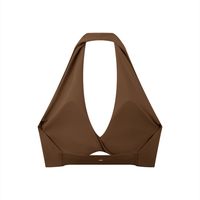 Loved Pleated Halter Sports Bra