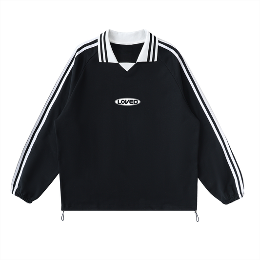 Loved Lapel Collar Sweatshirt