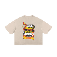 ‘Crush The Serpent’ Frayed Boxy Tee