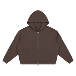 ‘logo-less’ Waffle Boxy Full Zip Hoodie