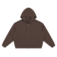 ‘logo-less’ Waffle Boxy Full Zip Hoodie