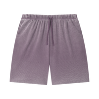 Loved Sunfade Waffle Raw Hem Shorts
