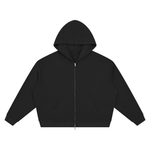 ‘logo-less’ Waffle Boxy Full Zip Hoodie