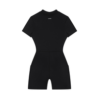 Loved Quarter-Zip Short Sleeve Romper