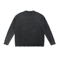 ‘Heart’ Logo Hand-Frayed Sweater