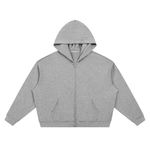 ‘logo-less’ Waffle Boxy Full Zip Hoodie
