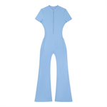 Loved Flared Quarter-Zip Jumpsuit