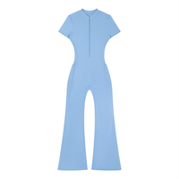 Loved Flared Quarter-Zip Jumpsuit