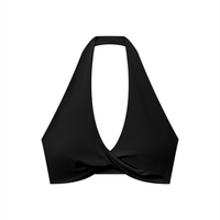 Loved Pleated Halter Sports Bra