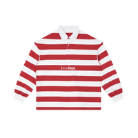 ‘loveddept’ Color Block Stripe Polo Shirt