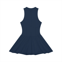 Loved Ruched Sleeveless Full-Zip Dress