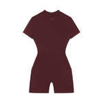 Loved Quarter-Zip Short Sleeve Romper