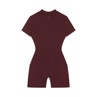 Loved Quarter-Zip Short Sleeve Romper