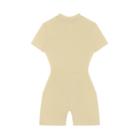 Loved Quarter-Zip Short Sleeve Romper