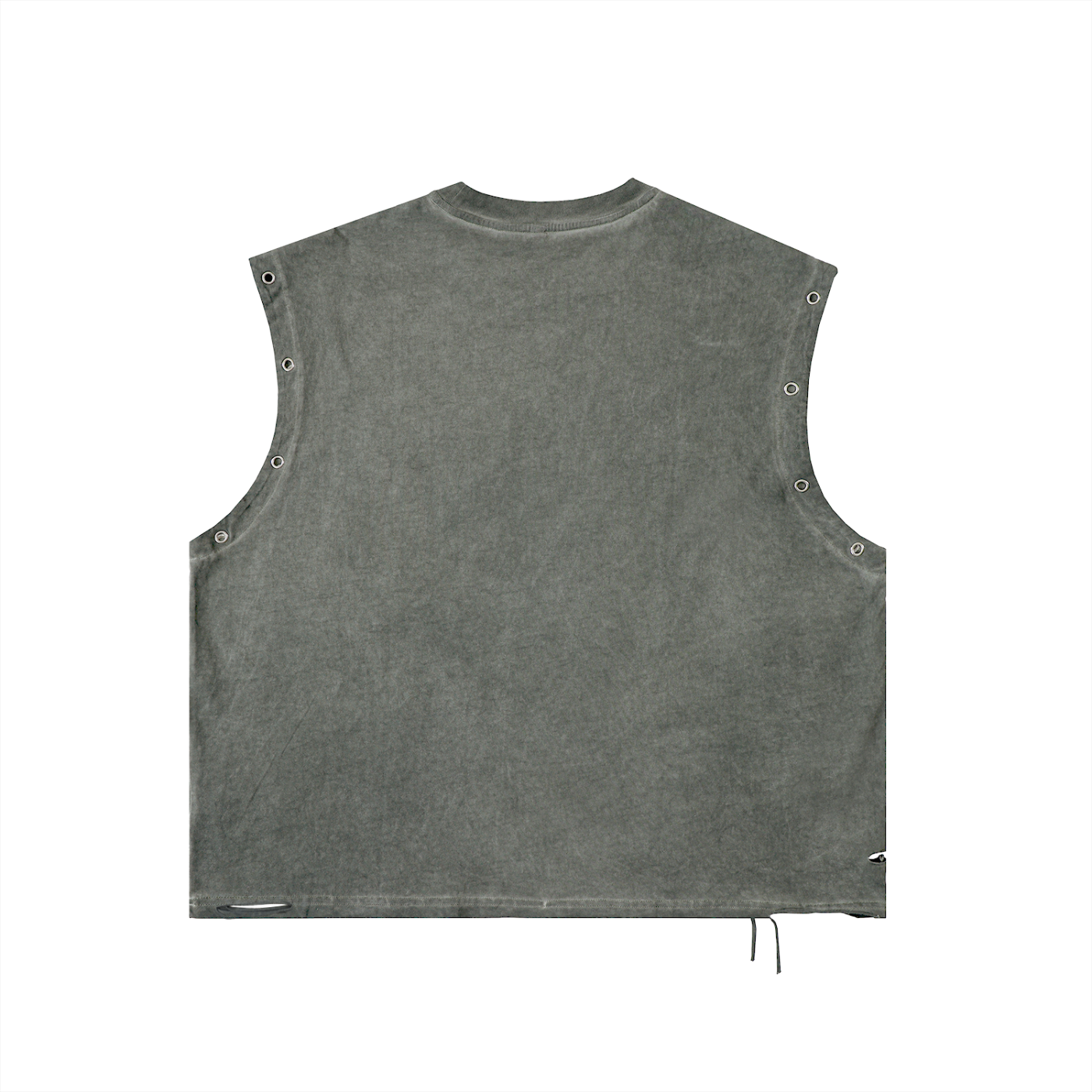 Loved Distressed Grommet Eyelet Tank