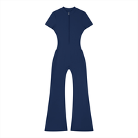 Loved Flared Quarter-Zip Jumpsuit