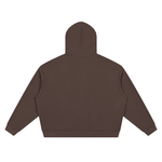 ‘logo-less’ Waffle Boxy Full Zip Hoodie