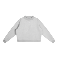 ‘Heart’ Logo Mock-Neck Crew Sweatshirt