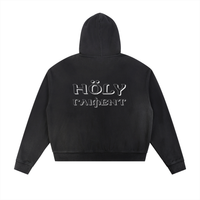 ‘Holy Raiment’ Raw Edge Fleece Zip Hoodie