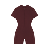 Loved Quarter-Zip Short Sleeve Romper