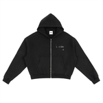 ‘abstract’ Loved Zip-Up Boxy Hoodie