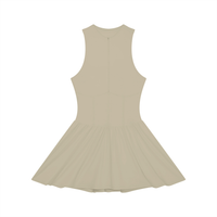 Loved Ruched Sleeveless Full-Zip Dress