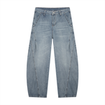 Loved Vintage Wash Barrel Leg Jeans