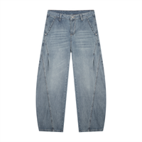 Loved Vintage Wash Barrel Leg Jeans