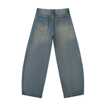 Loved Distressed Barrel Leg Jeans