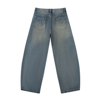 Loved Distressed Barrel Leg Jeans