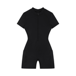 Loved Quarter-Zip Short Sleeve Romper