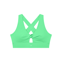 Loved Twist Front V-Neck Sports Bra